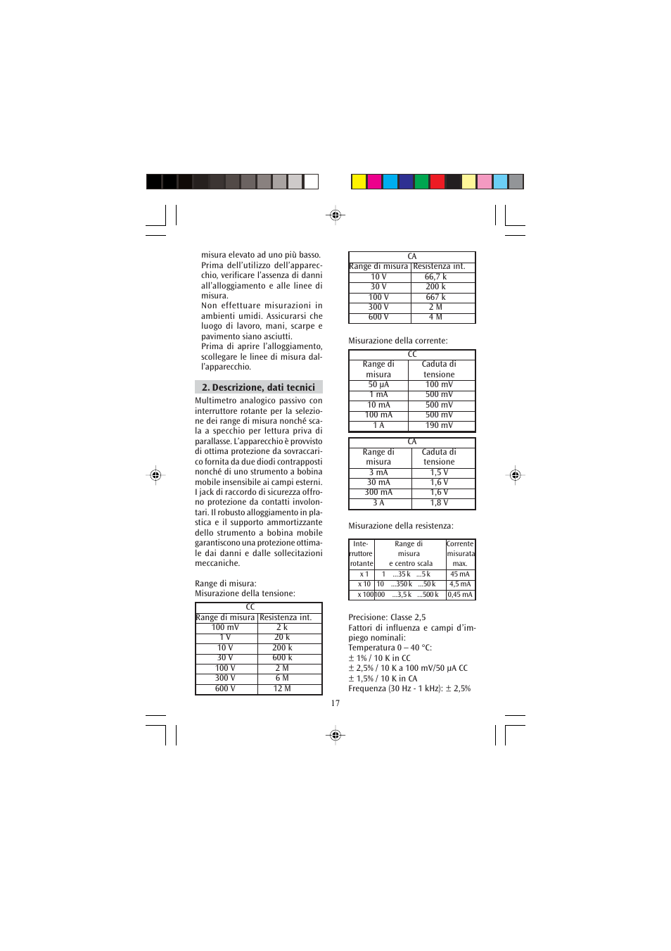 3B Scientific Analog Multimeter AM51 User Manual | Page 17 / 32
