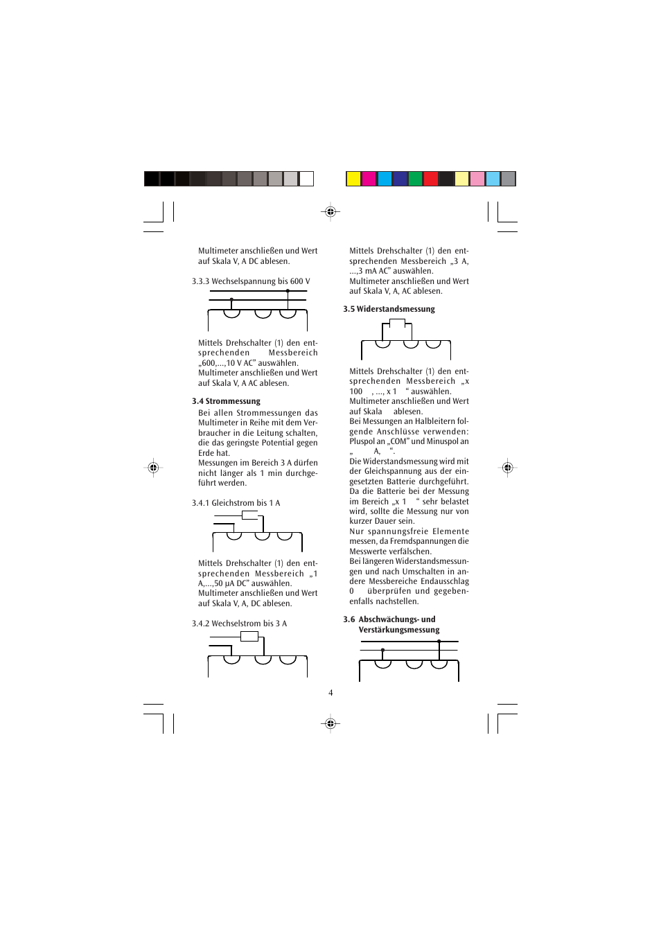 3B Scientific Analog Multimeter AM51 User Manual | Page 4 / 32