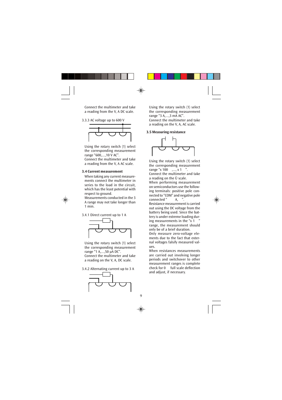 3B Scientific Analog Multimeter AM51 User Manual | Page 9 / 32