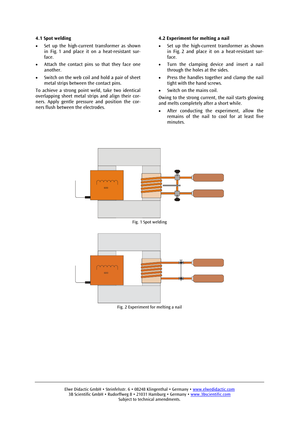 3B Scientific High Current Coil with Five Turns User Manual | Page 2 / 2