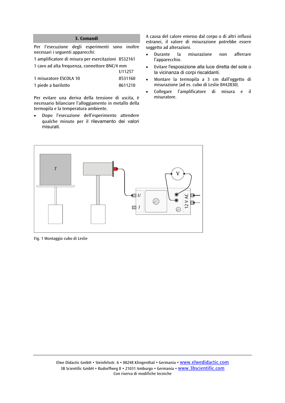 3B Scientific Radiation of Heat__Thermopile User Manual | Page 8 / 12