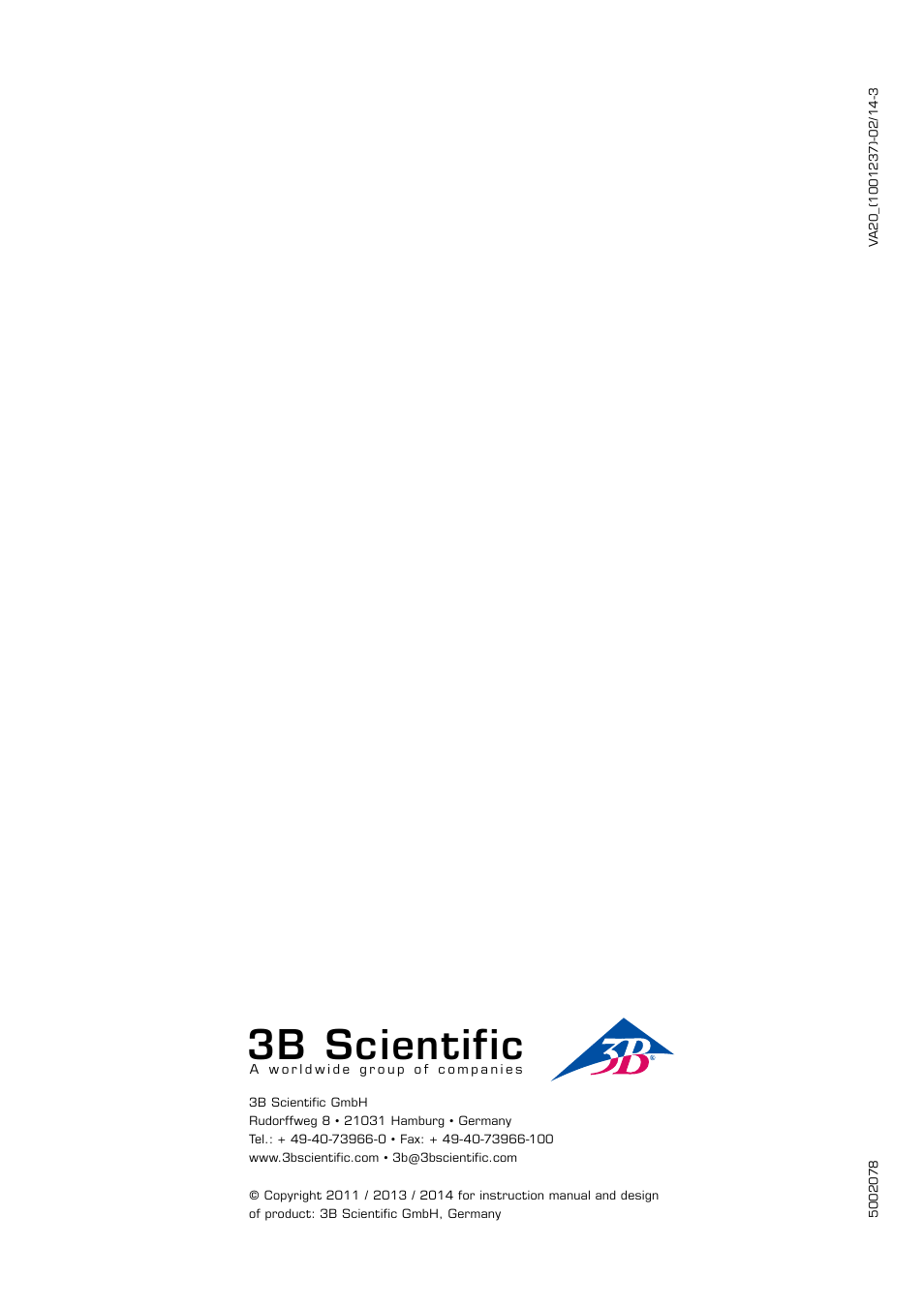 3b scientific | 3B Scientific MRI Torso, 15 Transverse Sections User Manual | Page 40 / 40