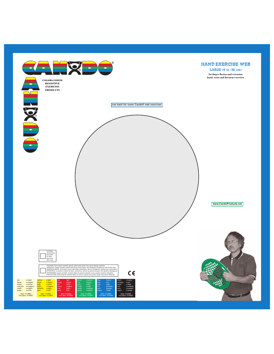 3B Scientific Cando Multi-Resistance Web - Red__Blue, Light__Heavy User Manual | 2 pages