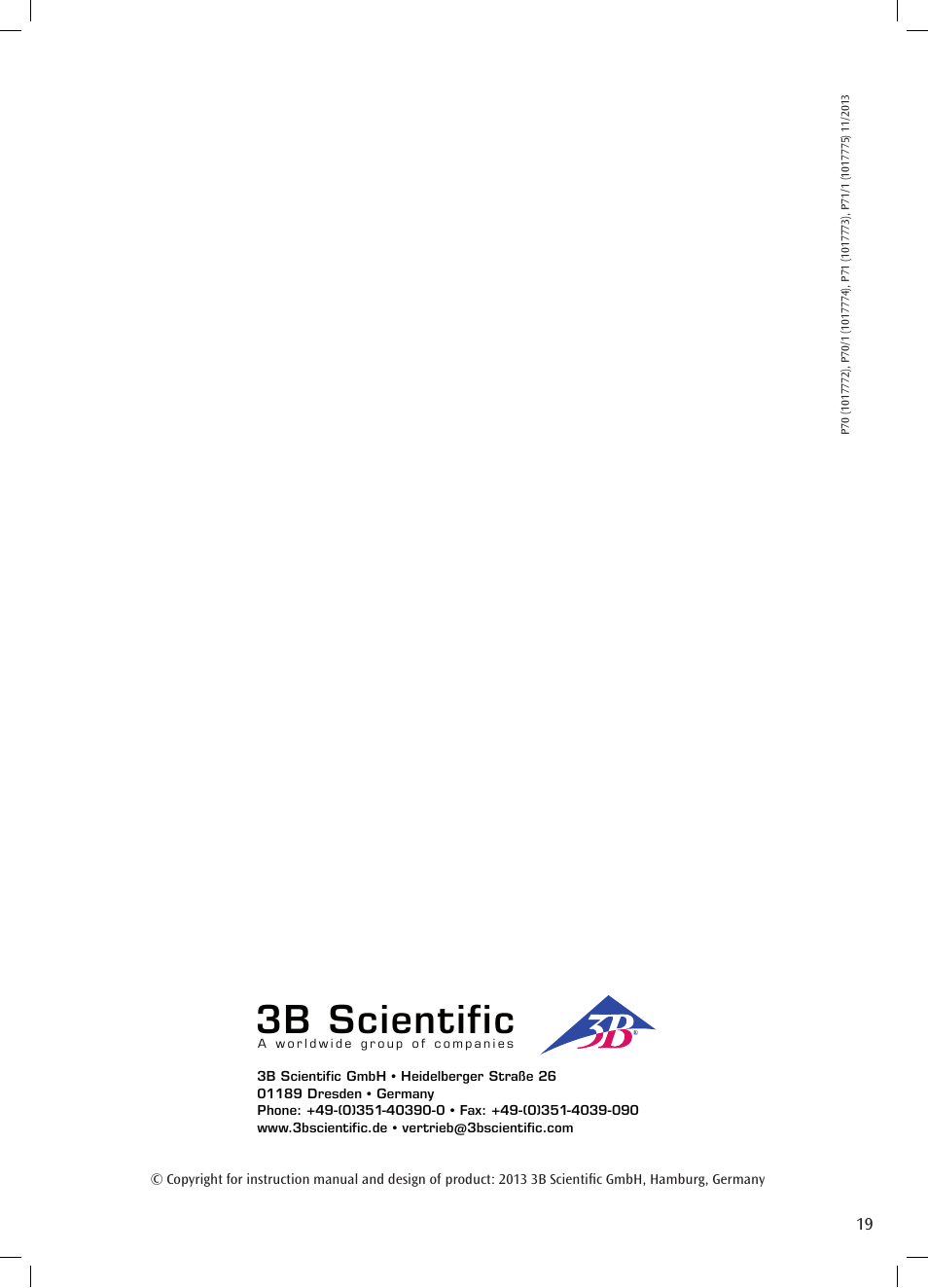 3b scientific | 3B Scientific CPR Lilly Pro, dark User Manual | Page 19 / 19