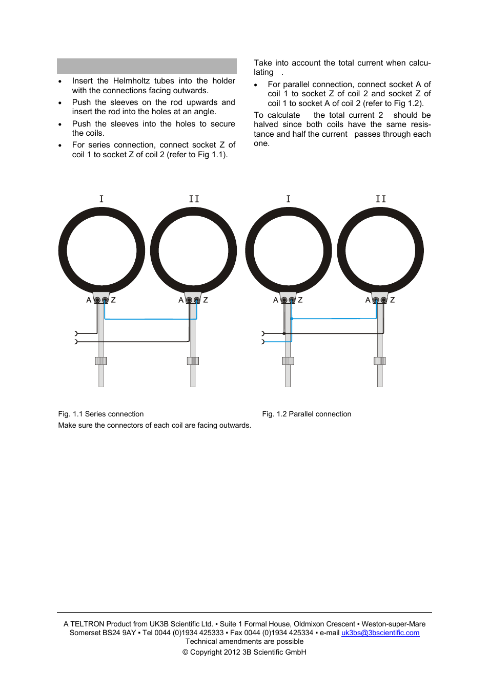 3B Scientific Teltron Helmholtz Coils D User Manual | Page 2 / 2