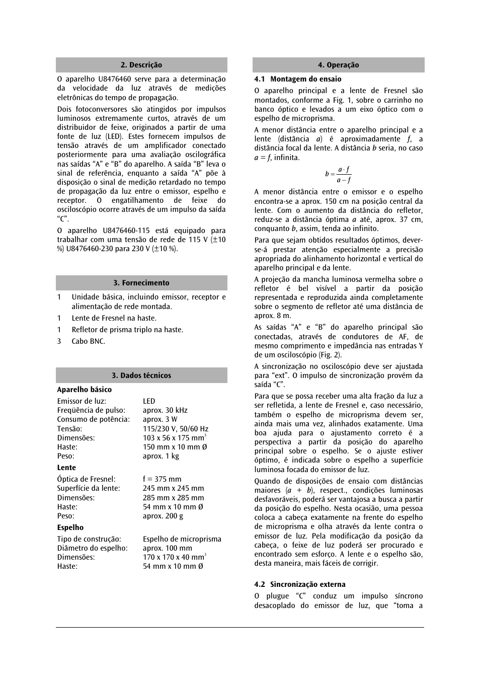 3B Scientific Speed of Light Meter (230 V, 50__60 Hz) User Manual | Page 22 / 24