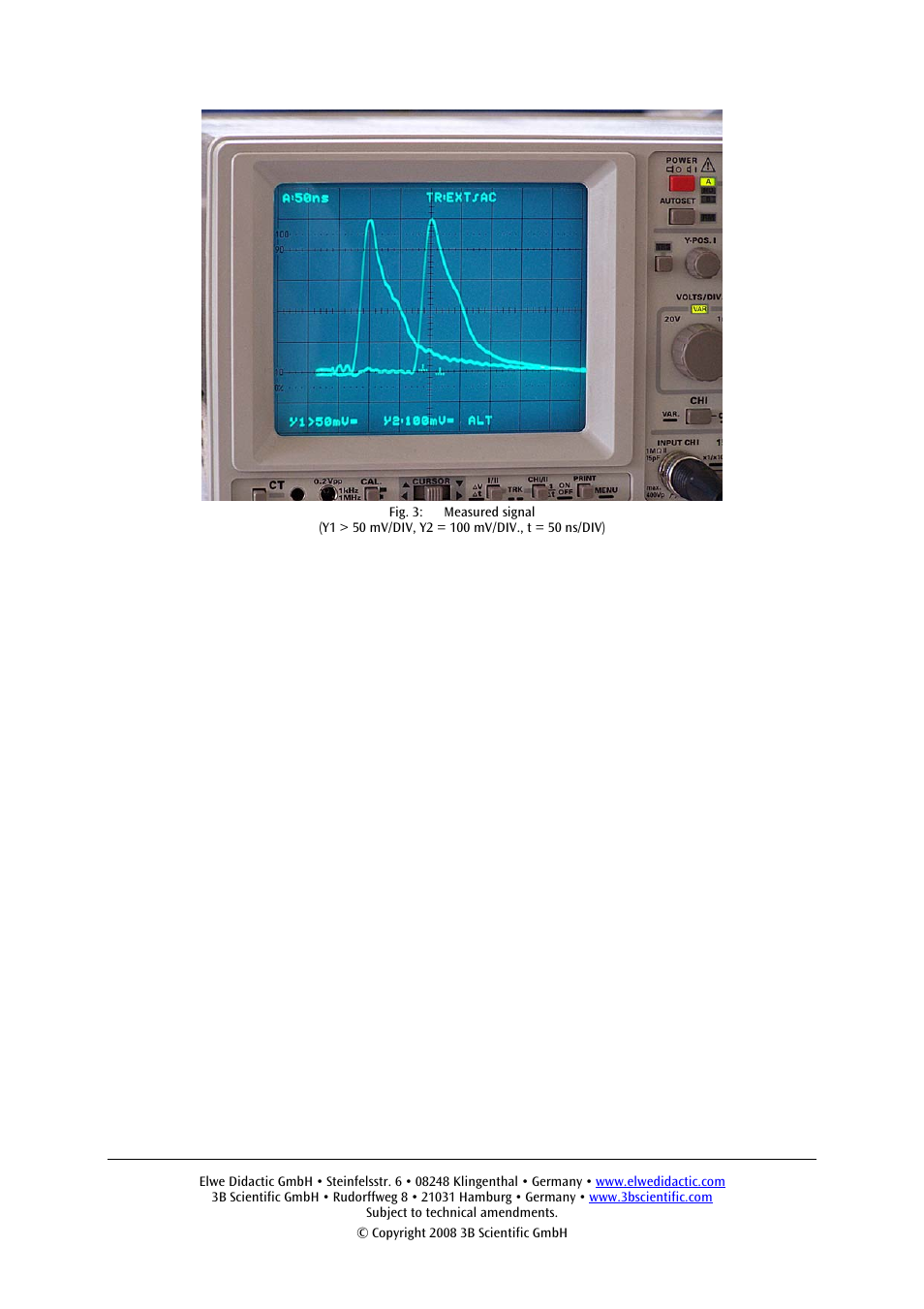 3B Scientific Speed of Light Meter (230 V, 50__60 Hz) User Manual | Page 8 / 24