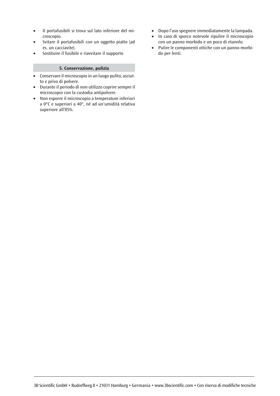 3B Scientific Stereo Microscope, 20x, Top-Light Illumination (230 V, 50__60 Hz) User Manual | Page 11 / 17