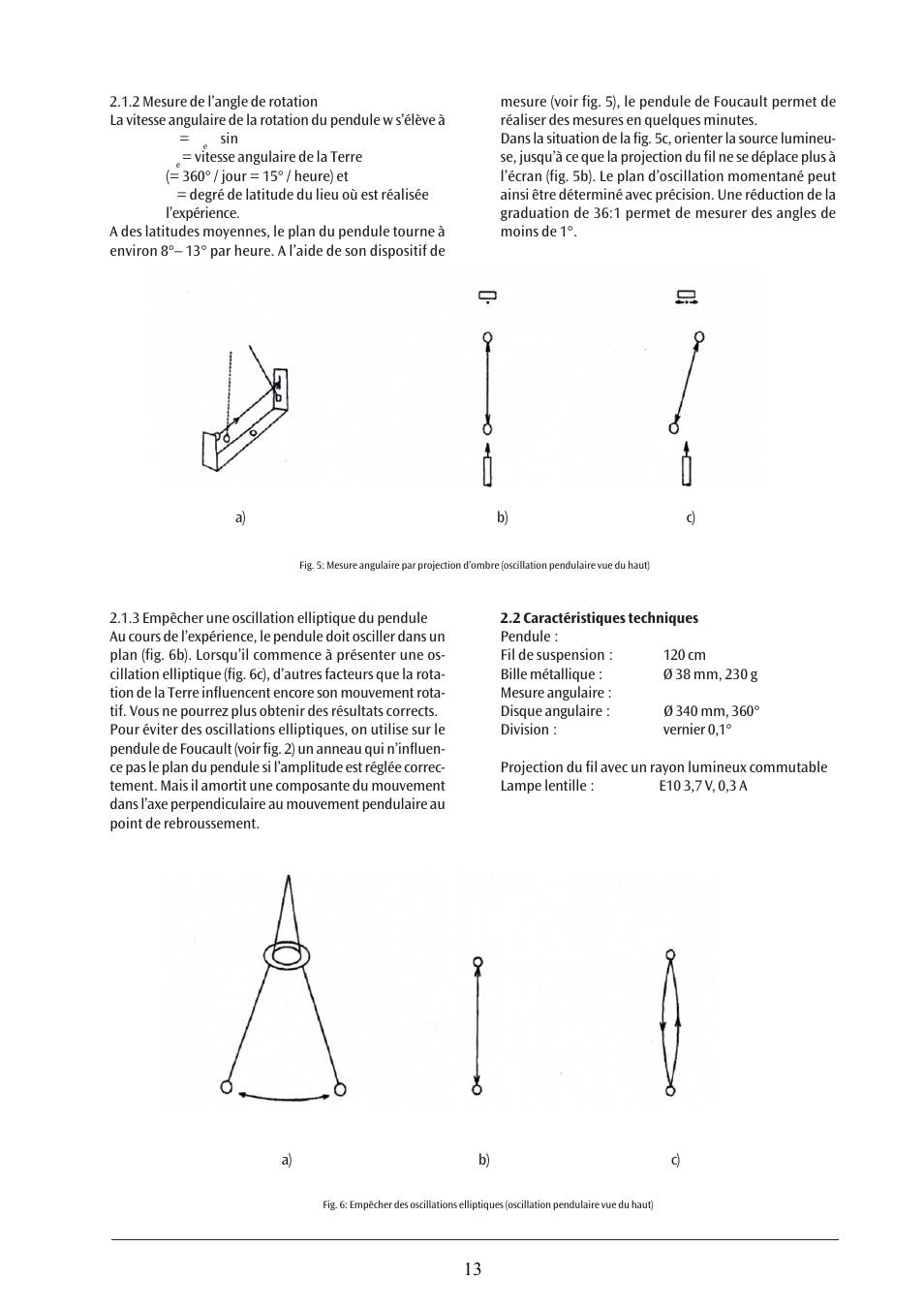 3B Scientific Foucault Pendulum (230 V, 50__60 Hz) User Manual | Page 13 / 30