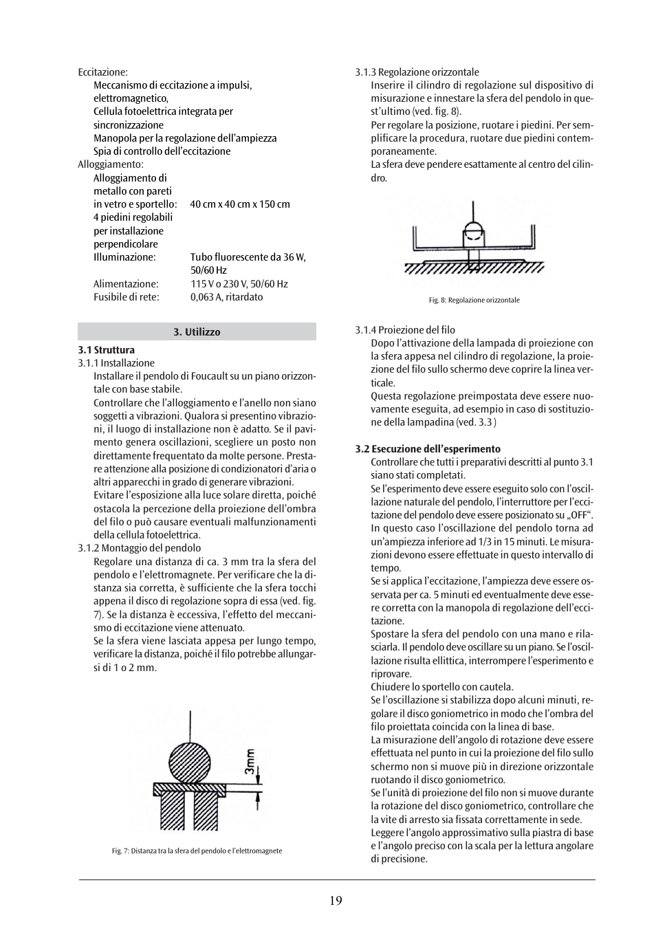 3B Scientific Foucault Pendulum (230 V, 50__60 Hz) User Manual | Page 19 / 30