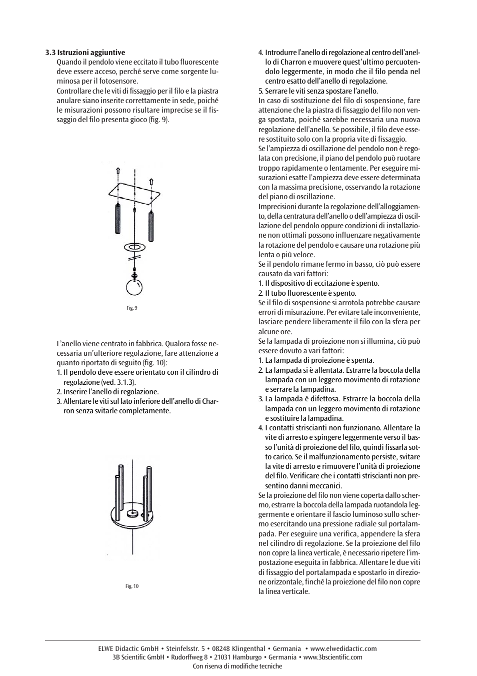 3B Scientific Foucault Pendulum (230 V, 50__60 Hz) User Manual | Page 20 / 30