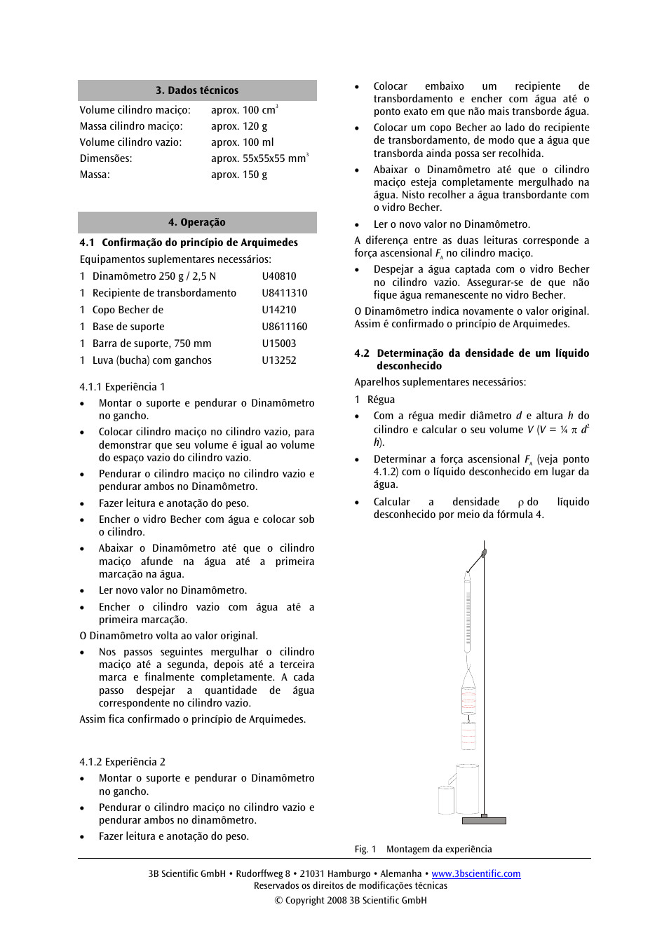 3B Scientific Device for Archimedes' Principle User Manual | Page 12 / 12
