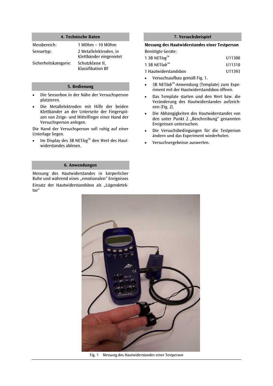 3B Scientific Skin Resistance Box User Manual | Page 2 / 24