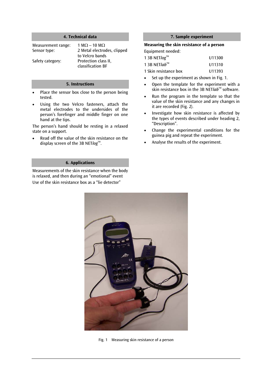 3B Scientific Skin Resistance Box User Manual | Page 6 / 24