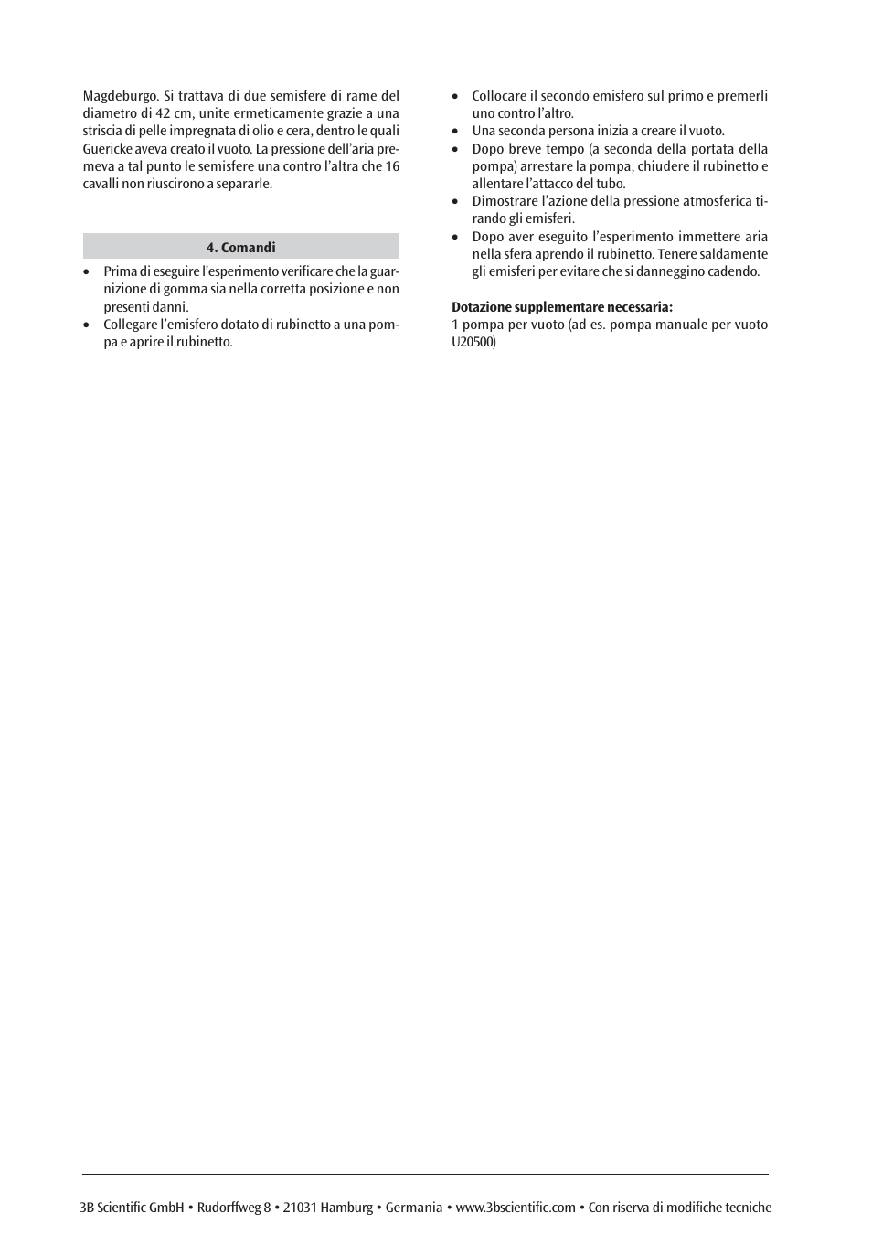 3B Scientific Magdeburg Hemispheres User Manual | Page 8 / 12