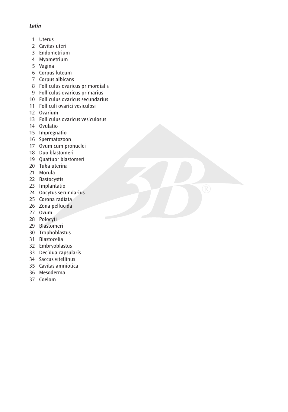 3B Scientific Stages of Fertilization and of the Embryo- 2-times Magnification User Manual | Page 3 / 16