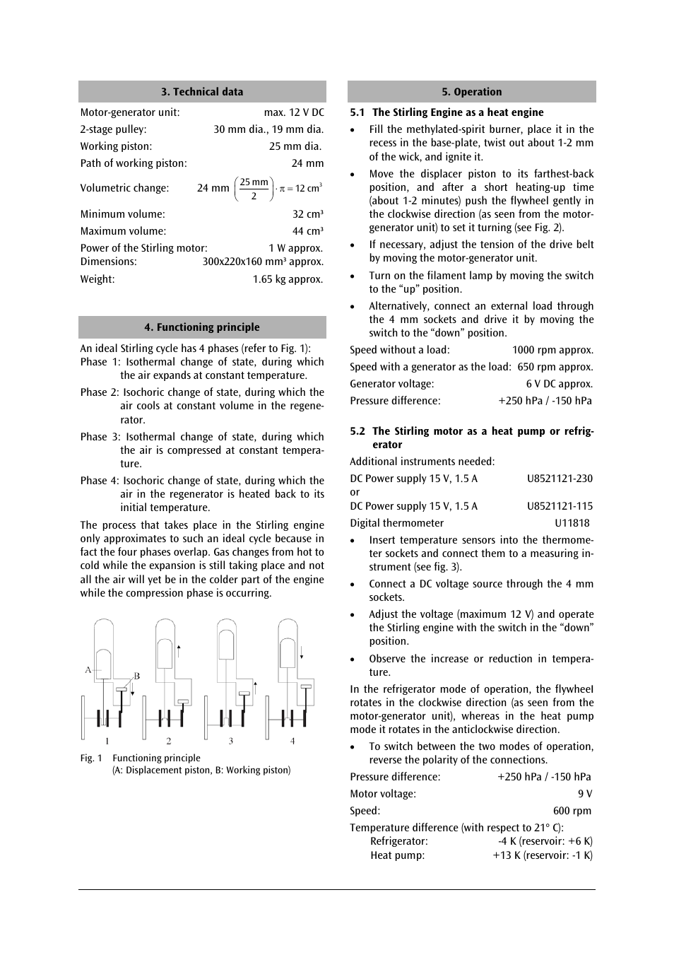 3B Scientific Stirling Engine G User Manual | Page 2 / 4