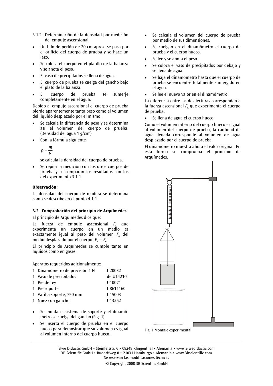 3B Scientific Set of 5 Density Bodies User Manual | Page 10 / 12