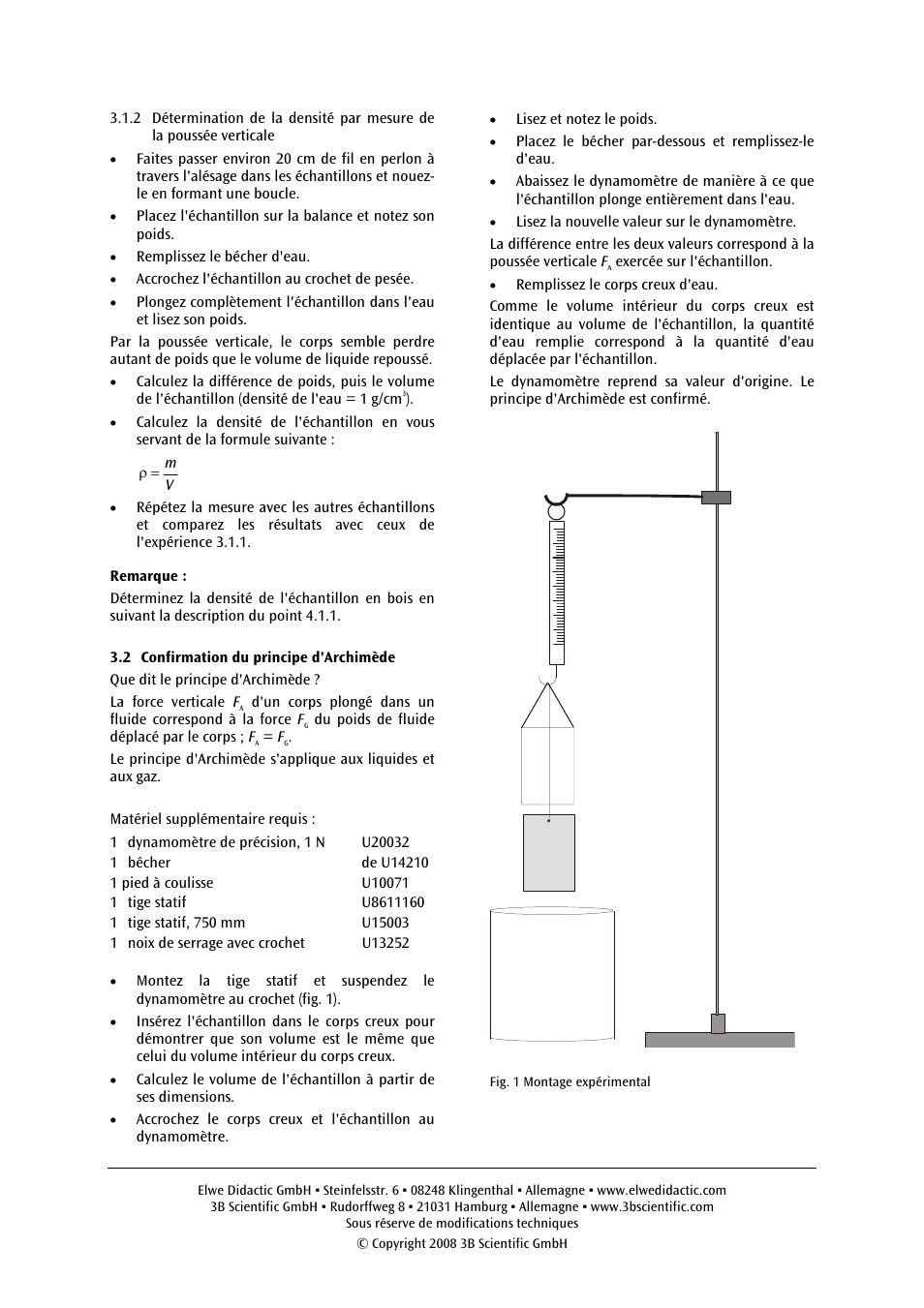3B Scientific Set of 5 Density Bodies User Manual | Page 6 / 12