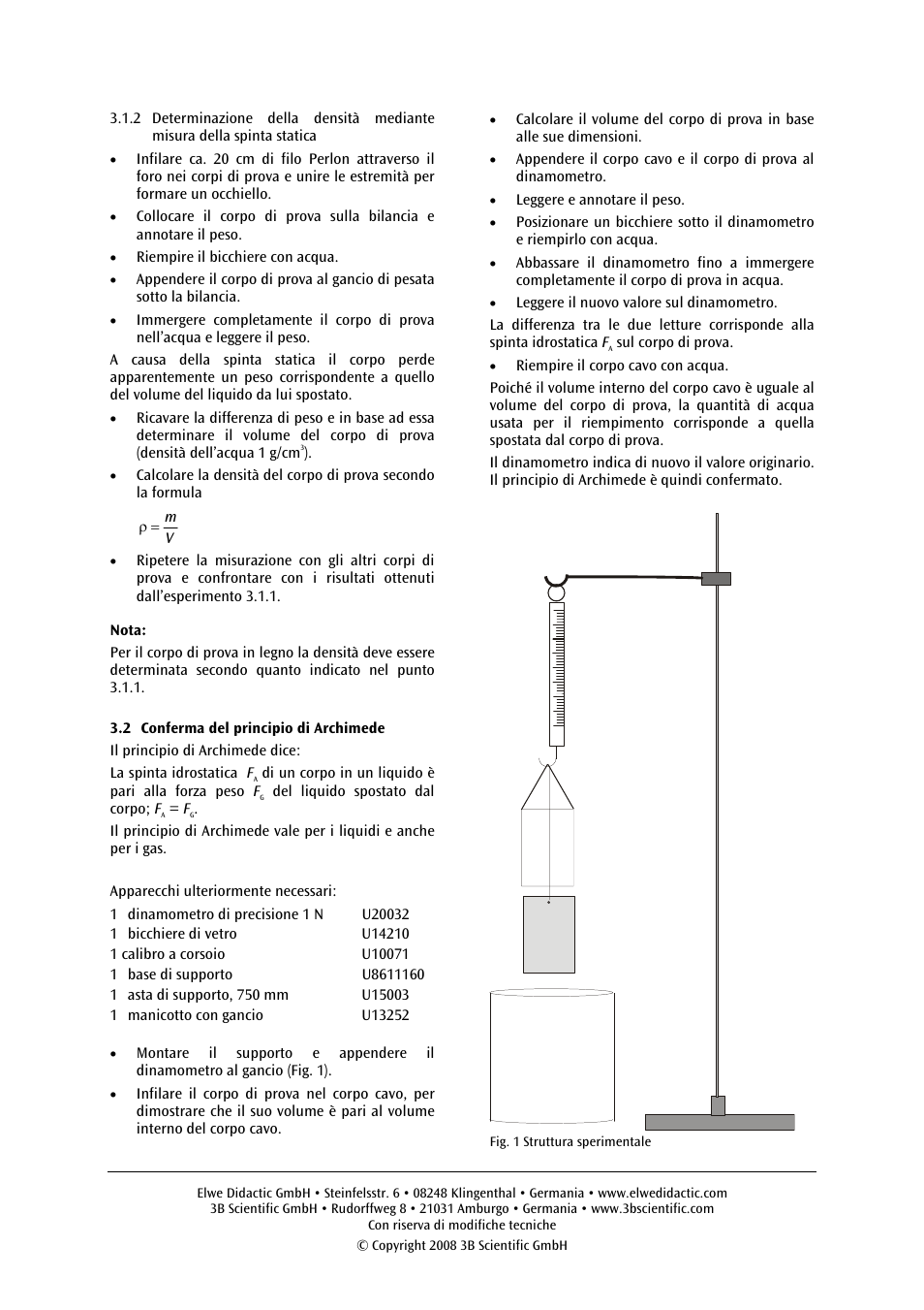 3B Scientific Set of 5 Density Bodies User Manual | Page 8 / 12