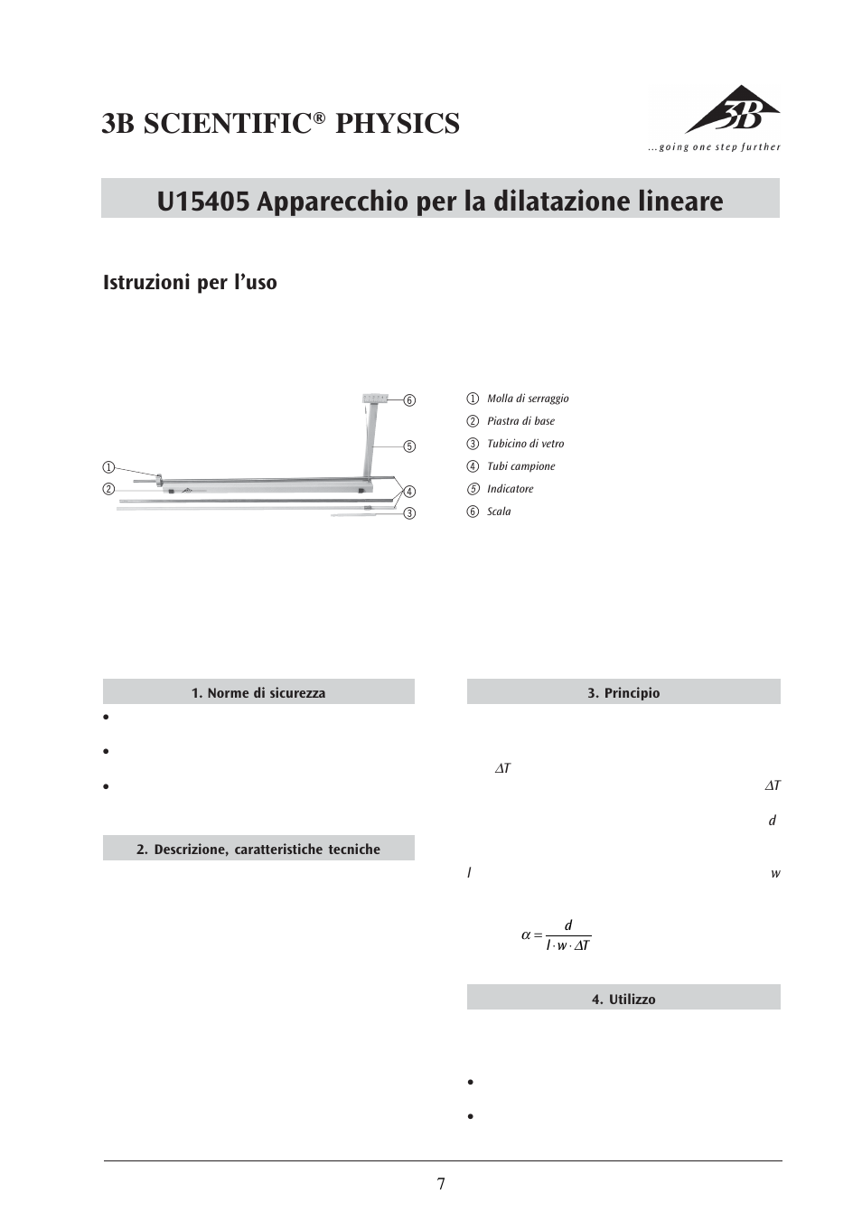 Istruzioni per l’uso | 3B Scientific Thermal Expansion Apparatus S User Manual | Page 7 / 12