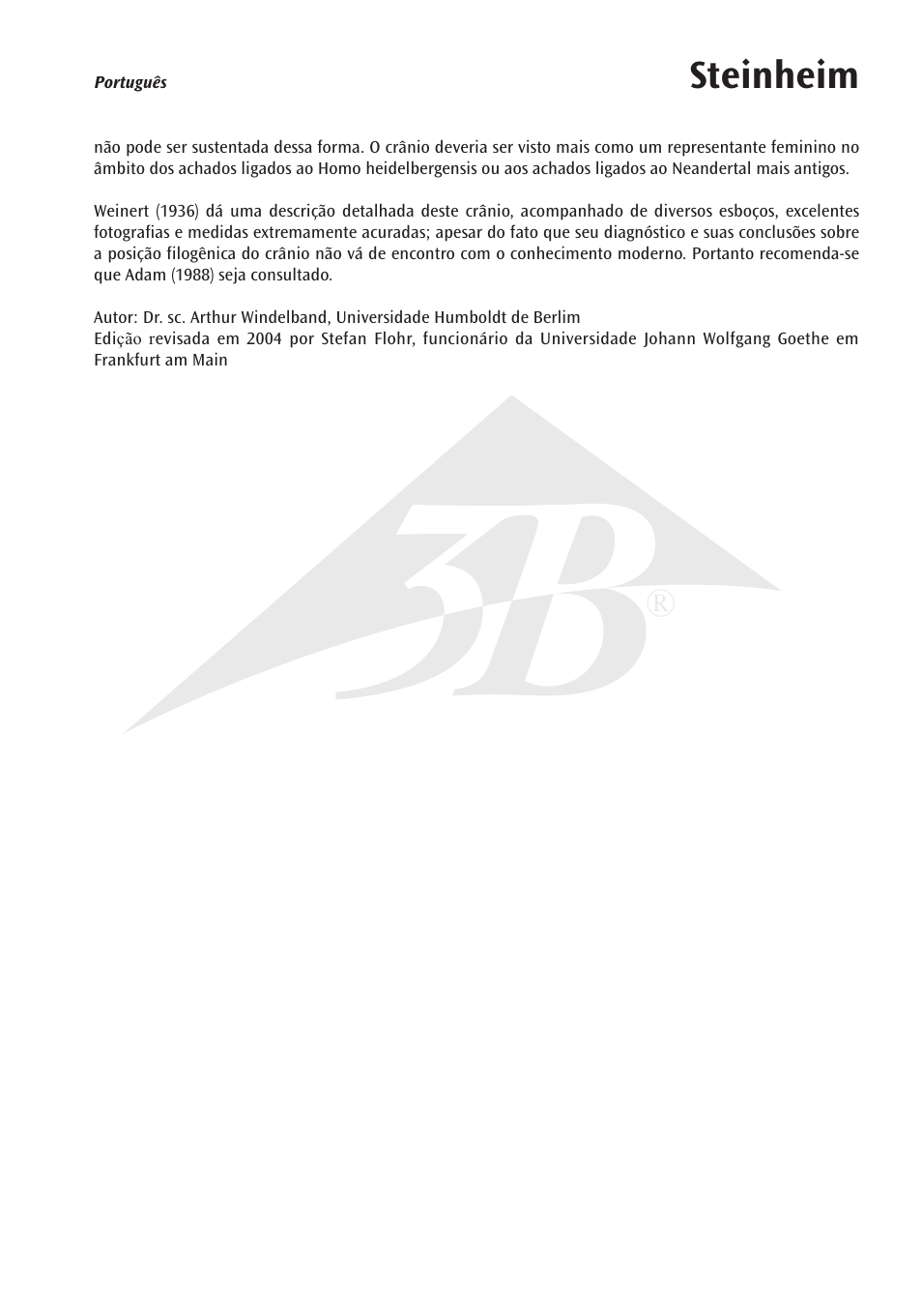 Steinheim | 3B Scientific Anthropological Skull Model - Steinheim User Manual | Page 11 / 16
