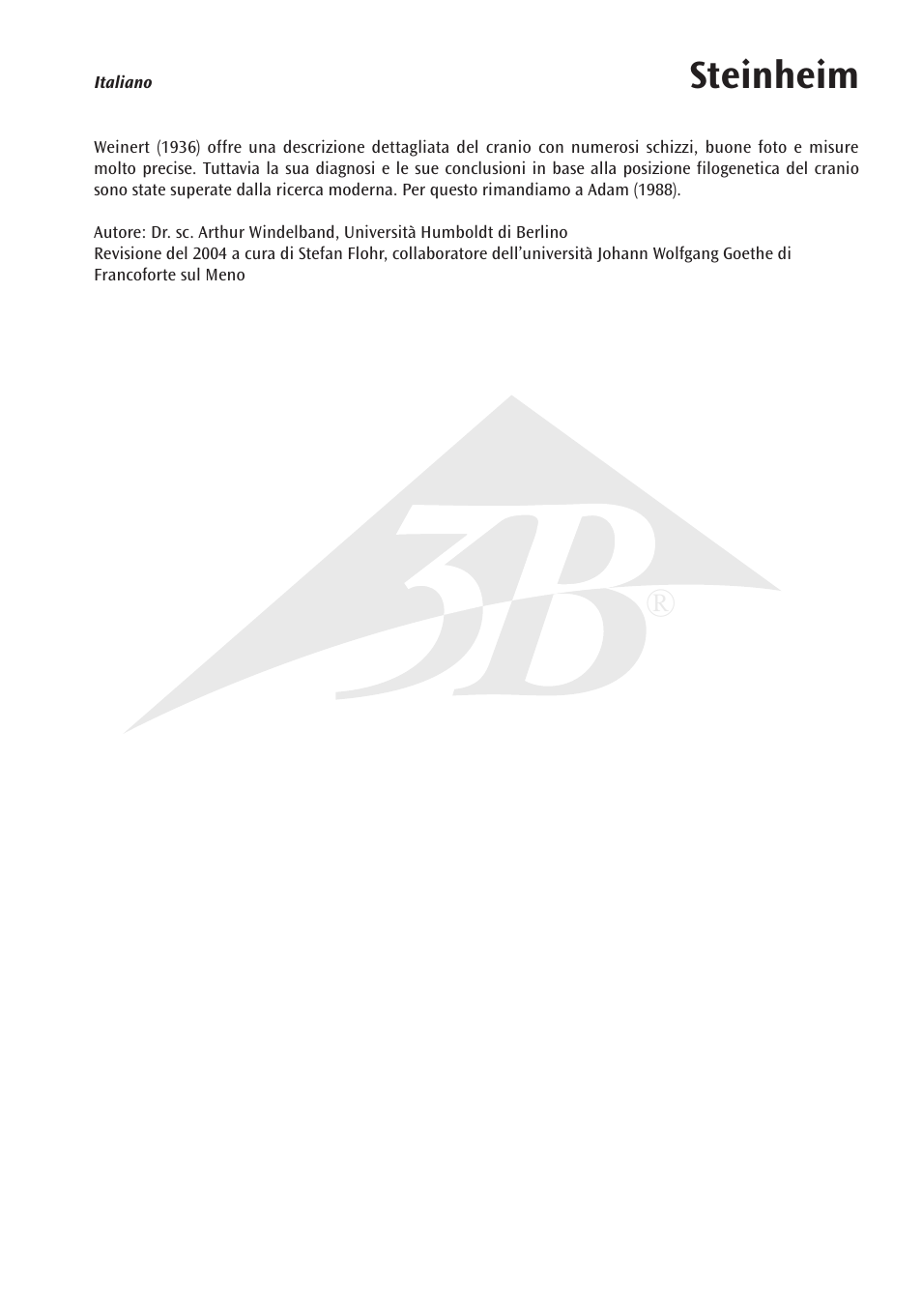 Steinheim | 3B Scientific Anthropological Skull Model - Steinheim User Manual | Page 13 / 16