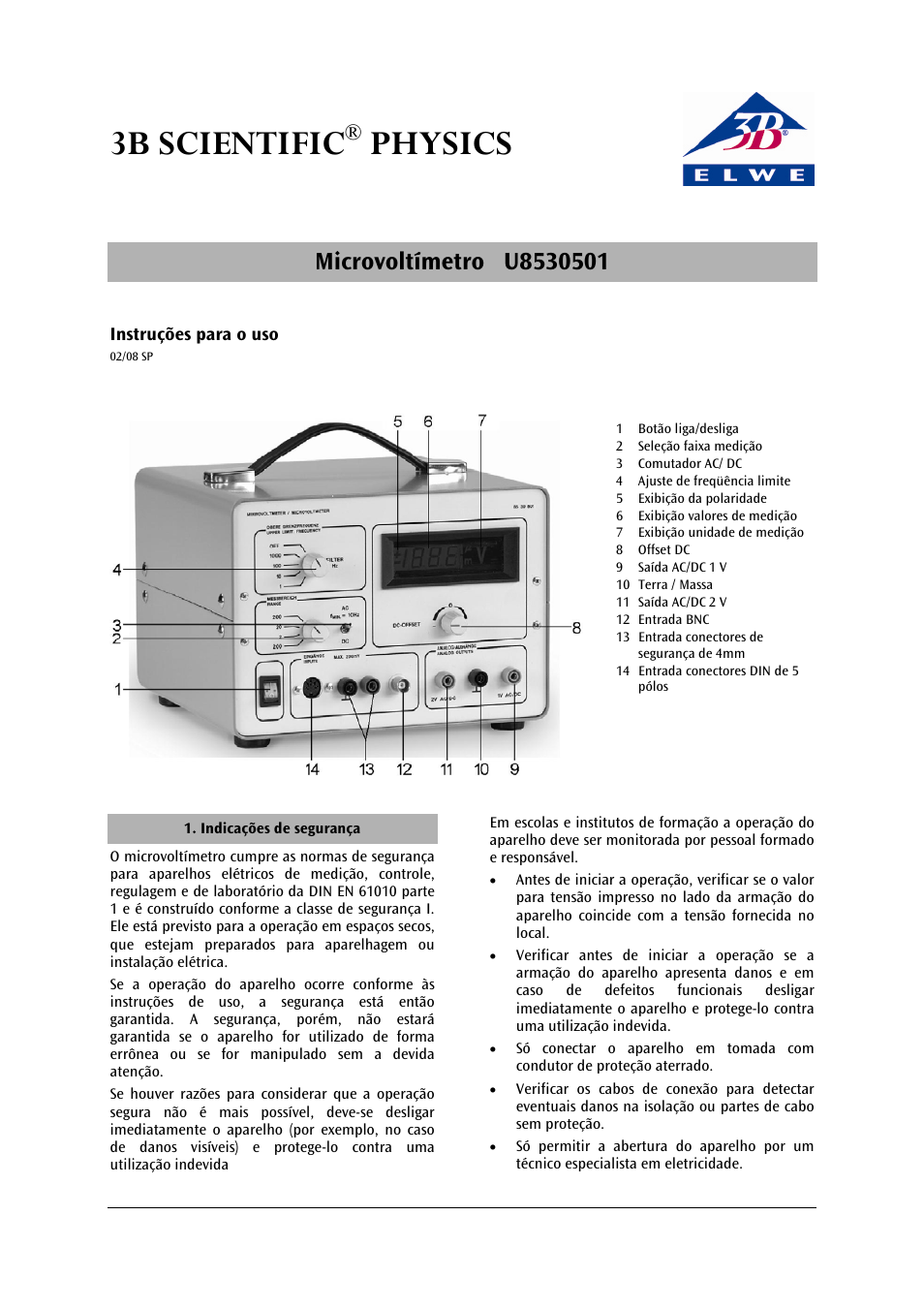 3b scientific, Physics | 3B Scientific Microvoltmeter (230 V, 50__60 Hz) User Manual | Page 11 / 12