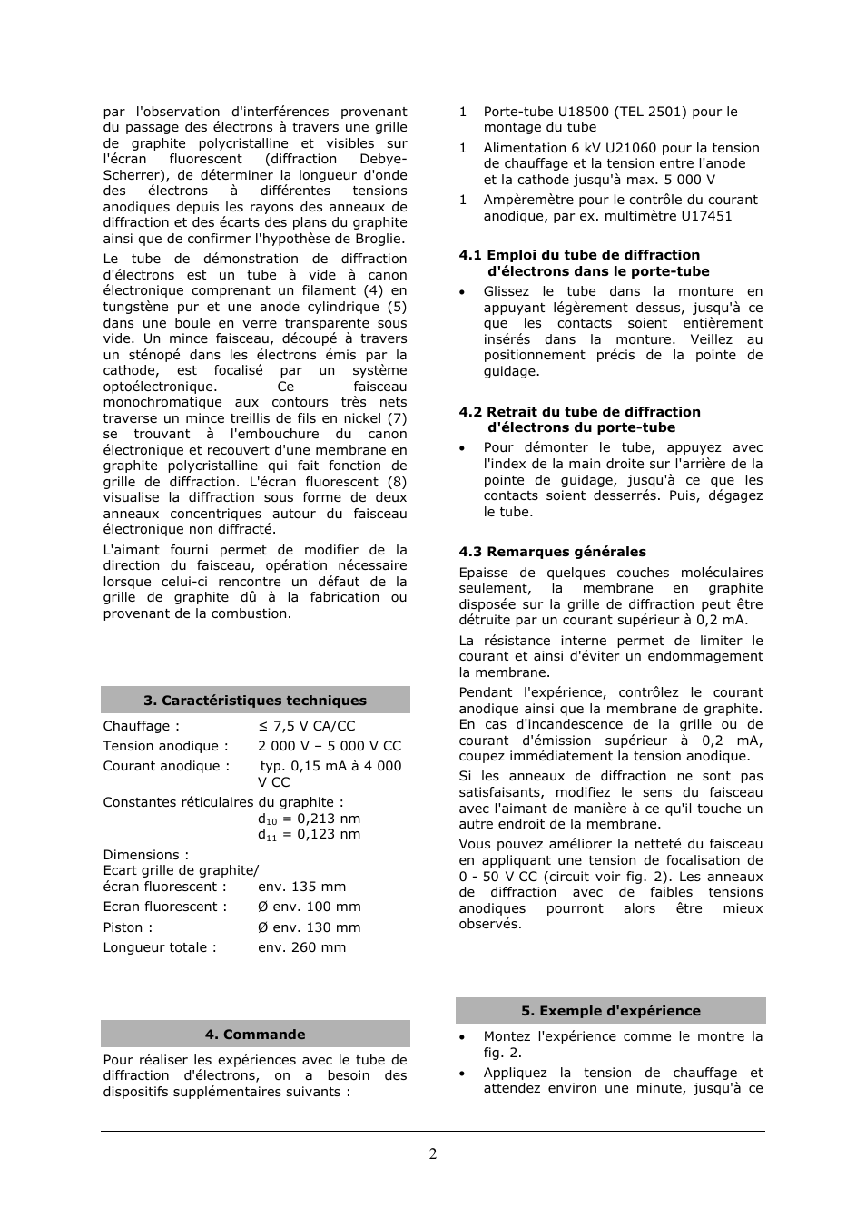 3B Scientific Teltron Electron Diffraction Tube S User Manual | Page 10 / 24