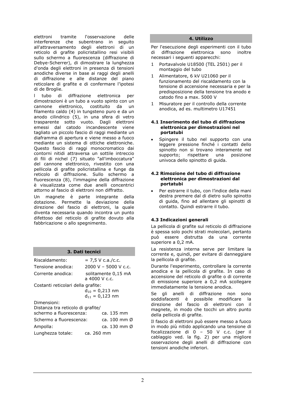 3B Scientific Teltron Electron Diffraction Tube S User Manual | Page 14 / 24