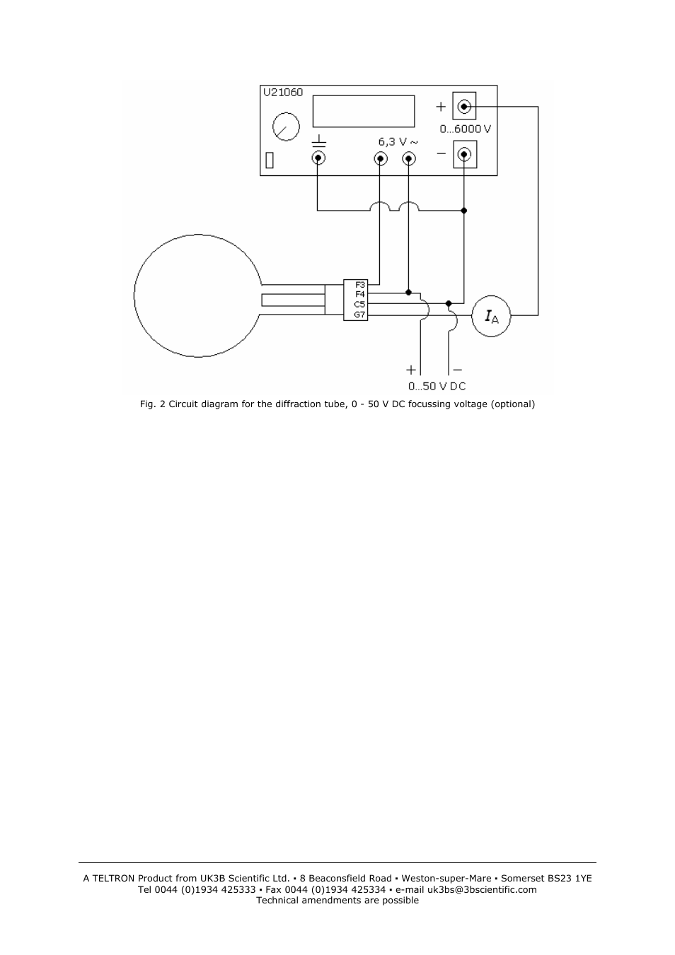 3B Scientific Teltron Electron Diffraction Tube S User Manual | Page 8 / 24
