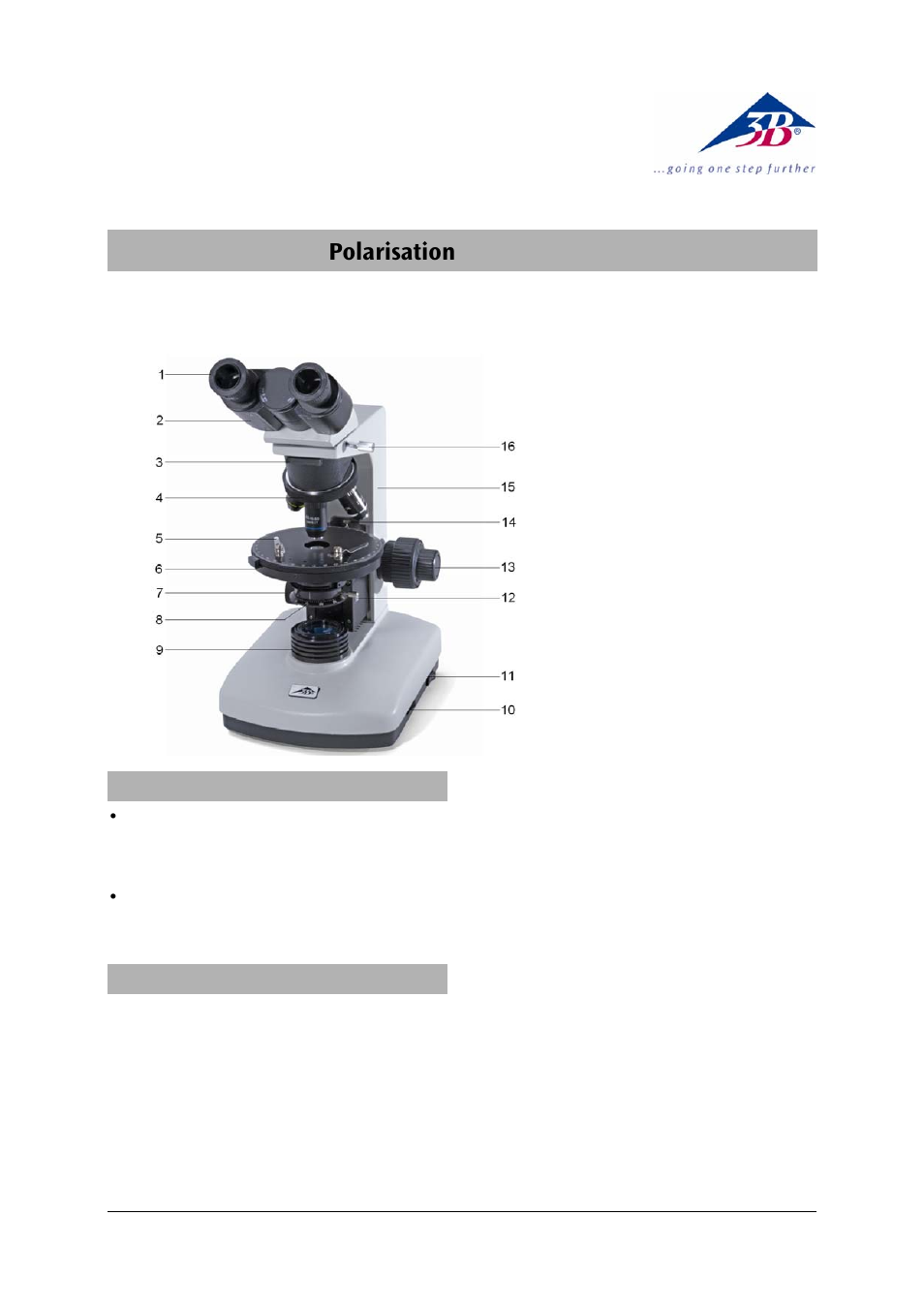 3B Scientific Binocular Polarization Microscope User Manual | 4 pages