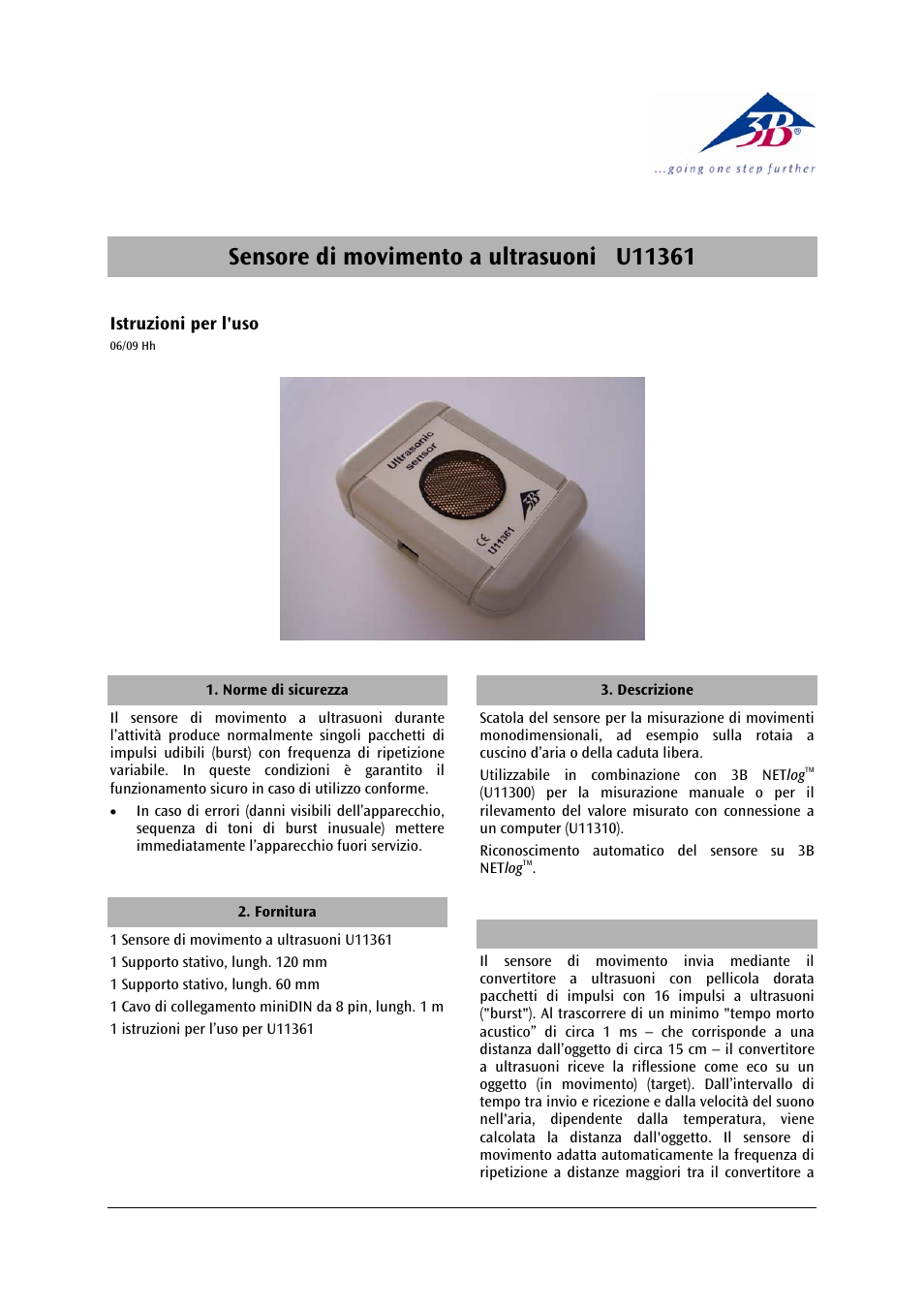 3b scientific, Physics | 3B Scientific Ultrasonic Motion Sensor User Manual | Page 13 / 24