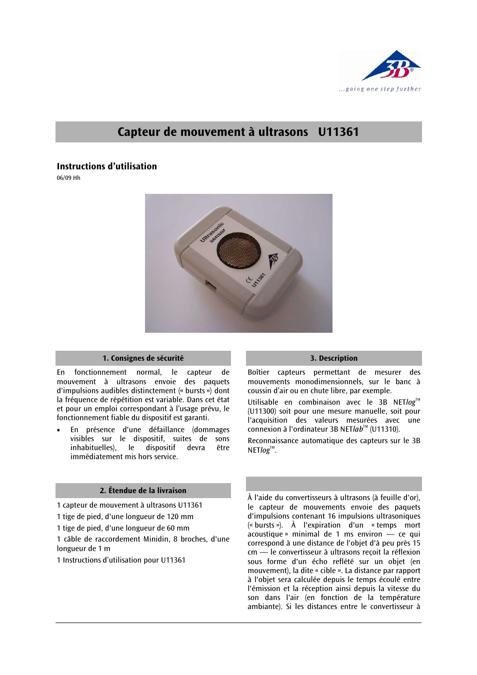 3b scientific, Physics | 3B Scientific Ultrasonic Motion Sensor User Manual | Page 9 / 24