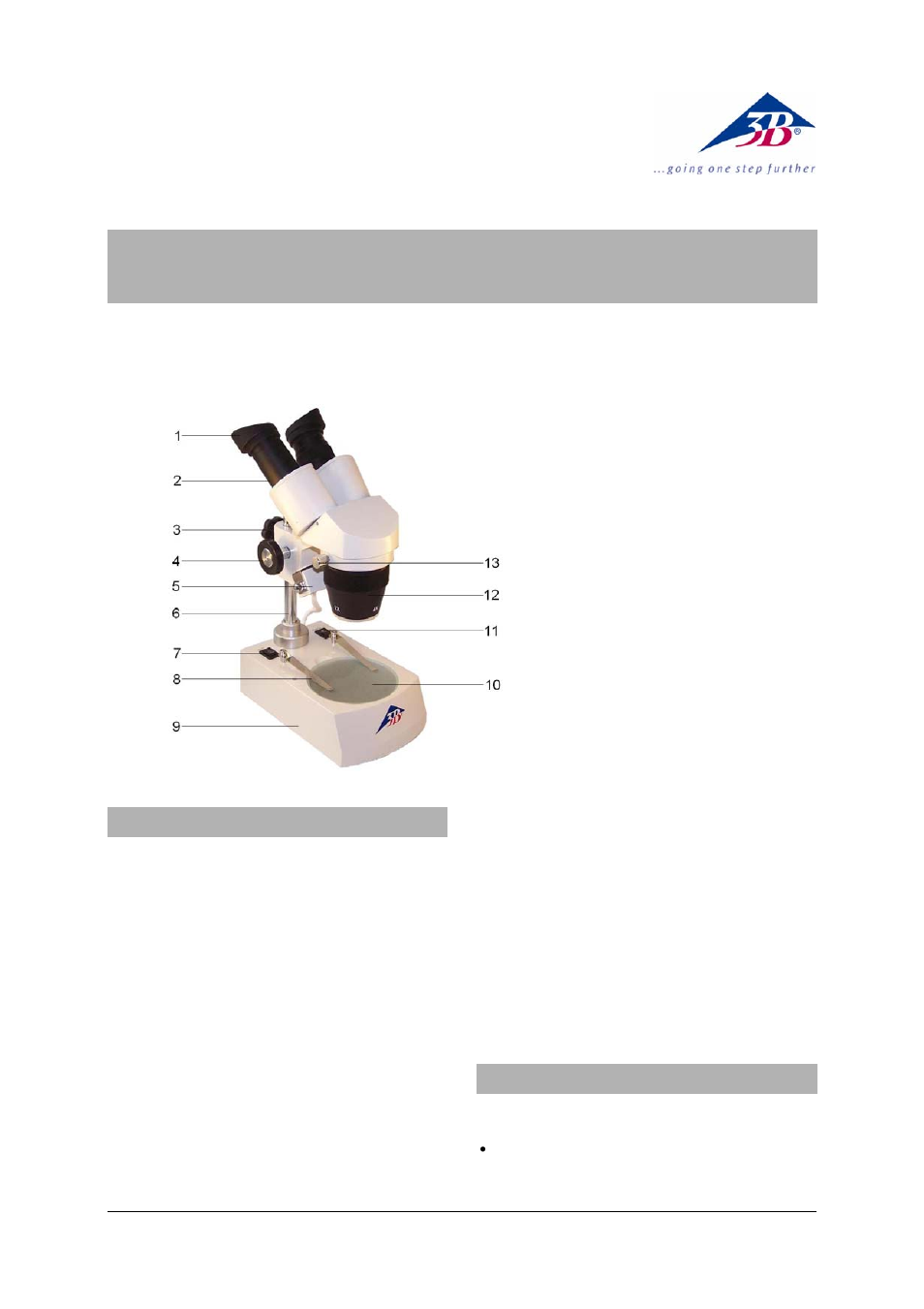 3B Scientific Stereo Mikroscope, 40x,LED, Rotatable Head (230 V, 50__60 Hz) User Manual | 2 pages