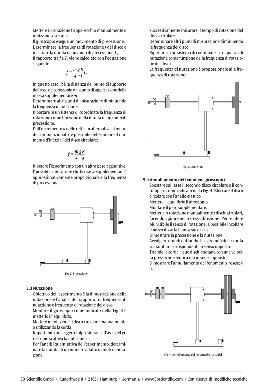 3B Scientific Gyroscope User Manual | Page 12 / 18
