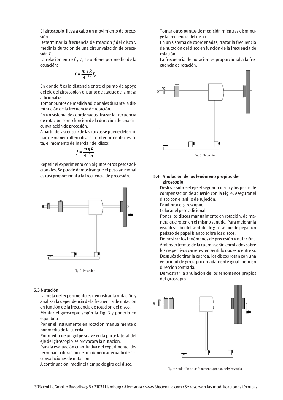 3B Scientific Gyroscope User Manual | Page 15 / 18