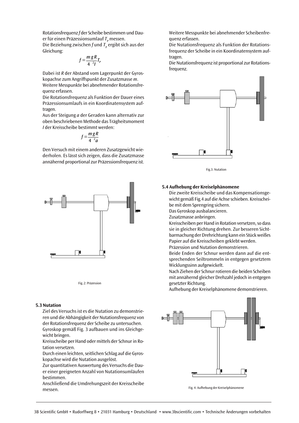 3B Scientific Gyroscope User Manual | Page 3 / 18