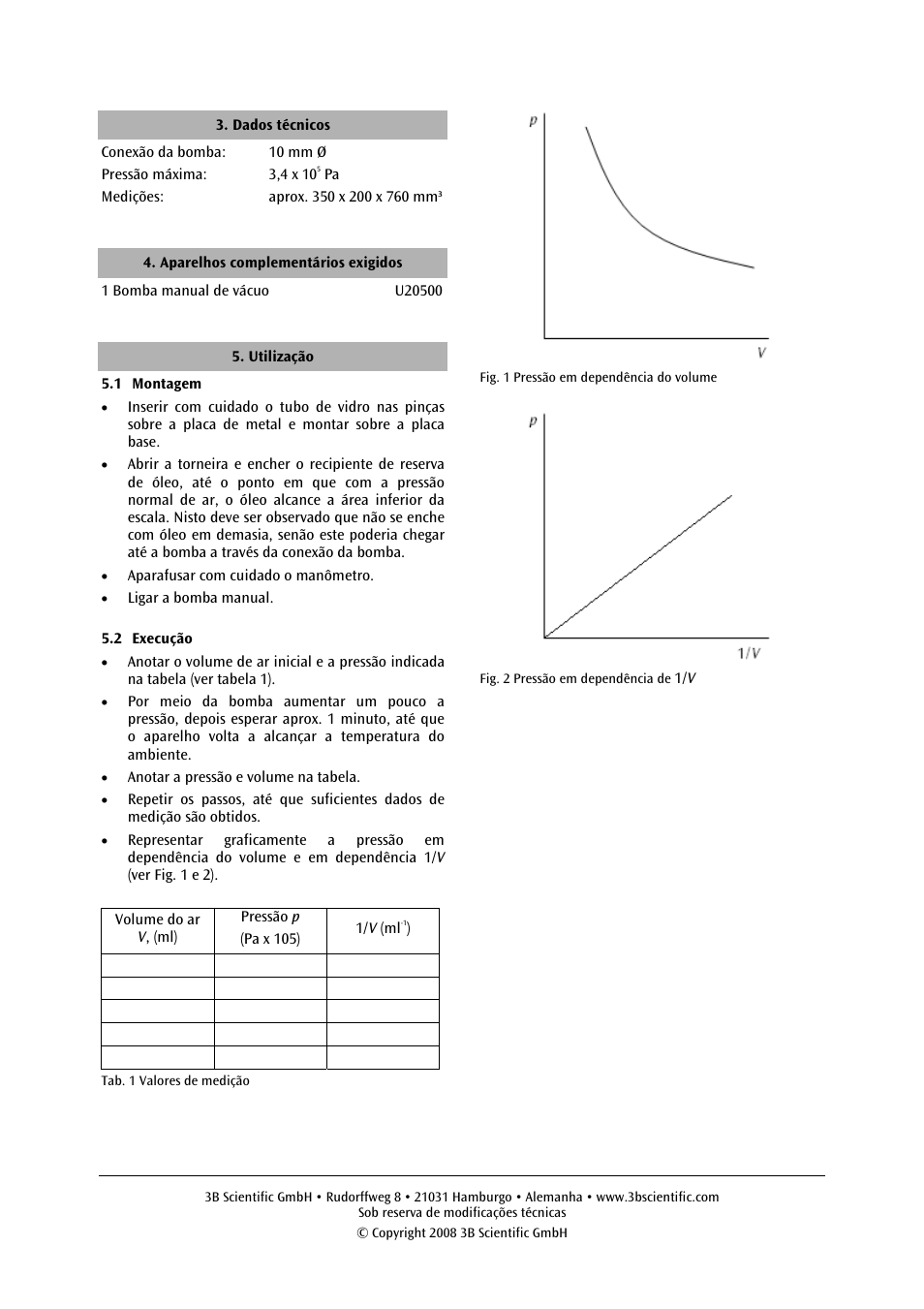 3B Scientific Boyle's Law Apparatus S User Manual | Page 12 / 12