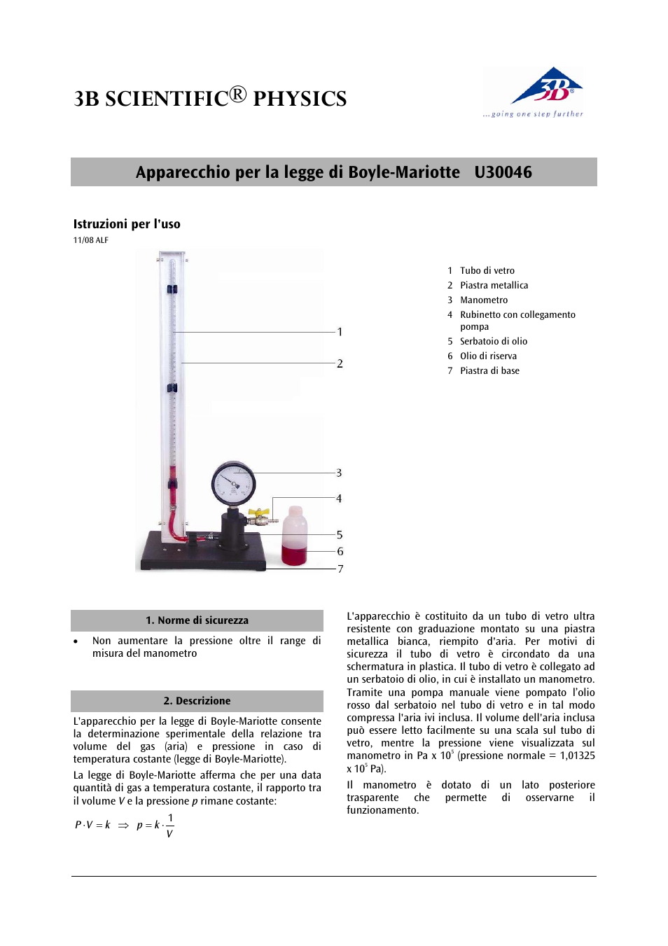 3b scientific® physics | 3B Scientific Boyle's Law Apparatus S User Manual | Page 7 / 12