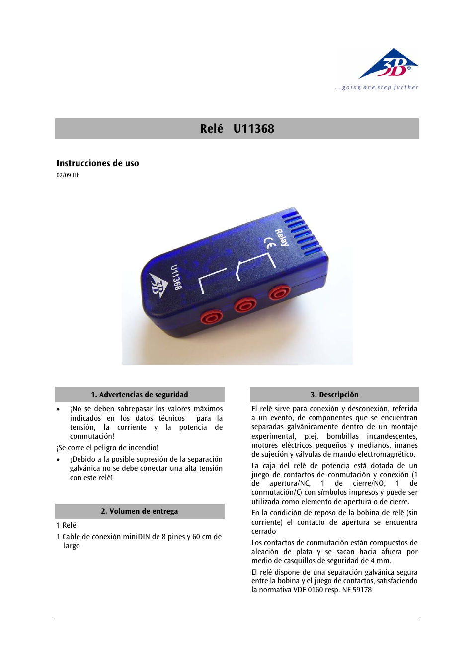3b scientific, Physics | 3B Scientific Relay User Manual | Page 9 / 12