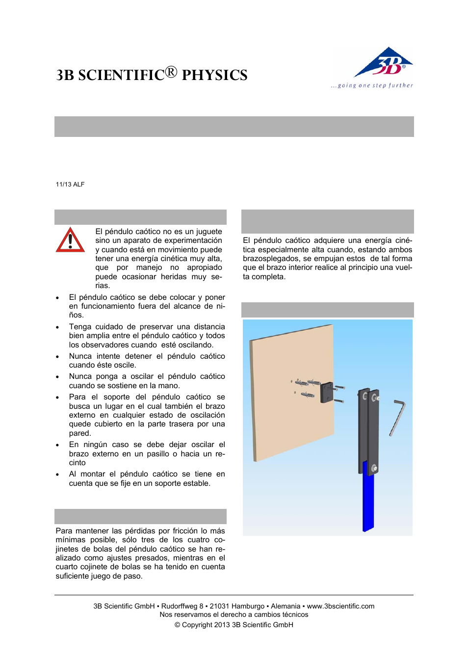 3b scientific® physics | 3B Scientific Chaotic Pendulum B User Manual | Page 9 / 12