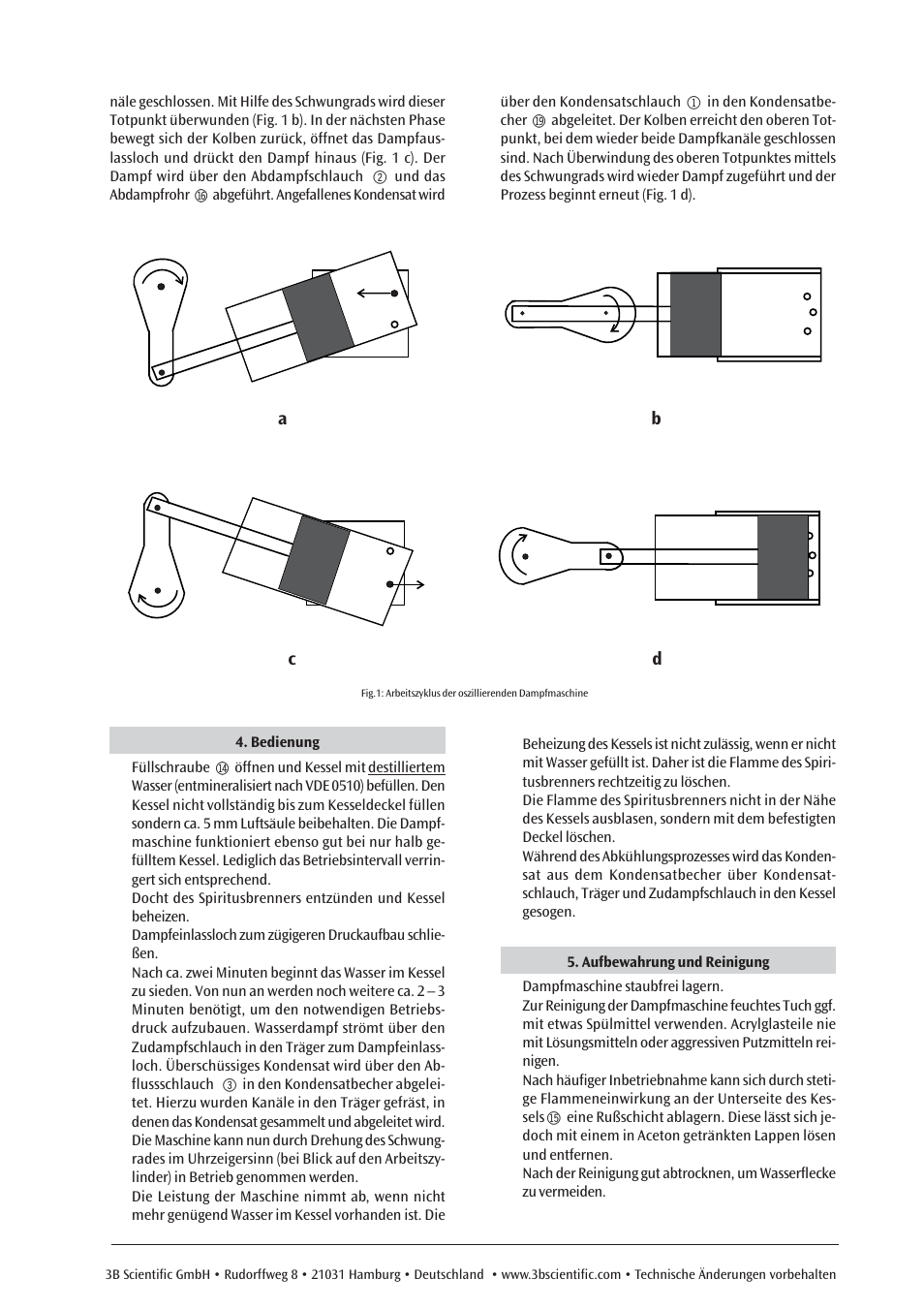 3B Scientific Steam Engine G User Manual | Page 3 / 21