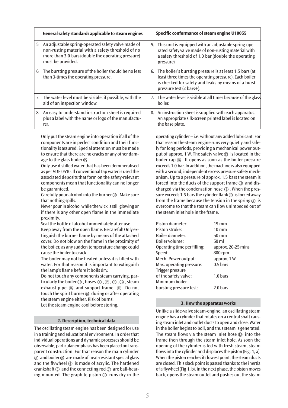 3B Scientific Steam Engine G User Manual | Page 5 / 21