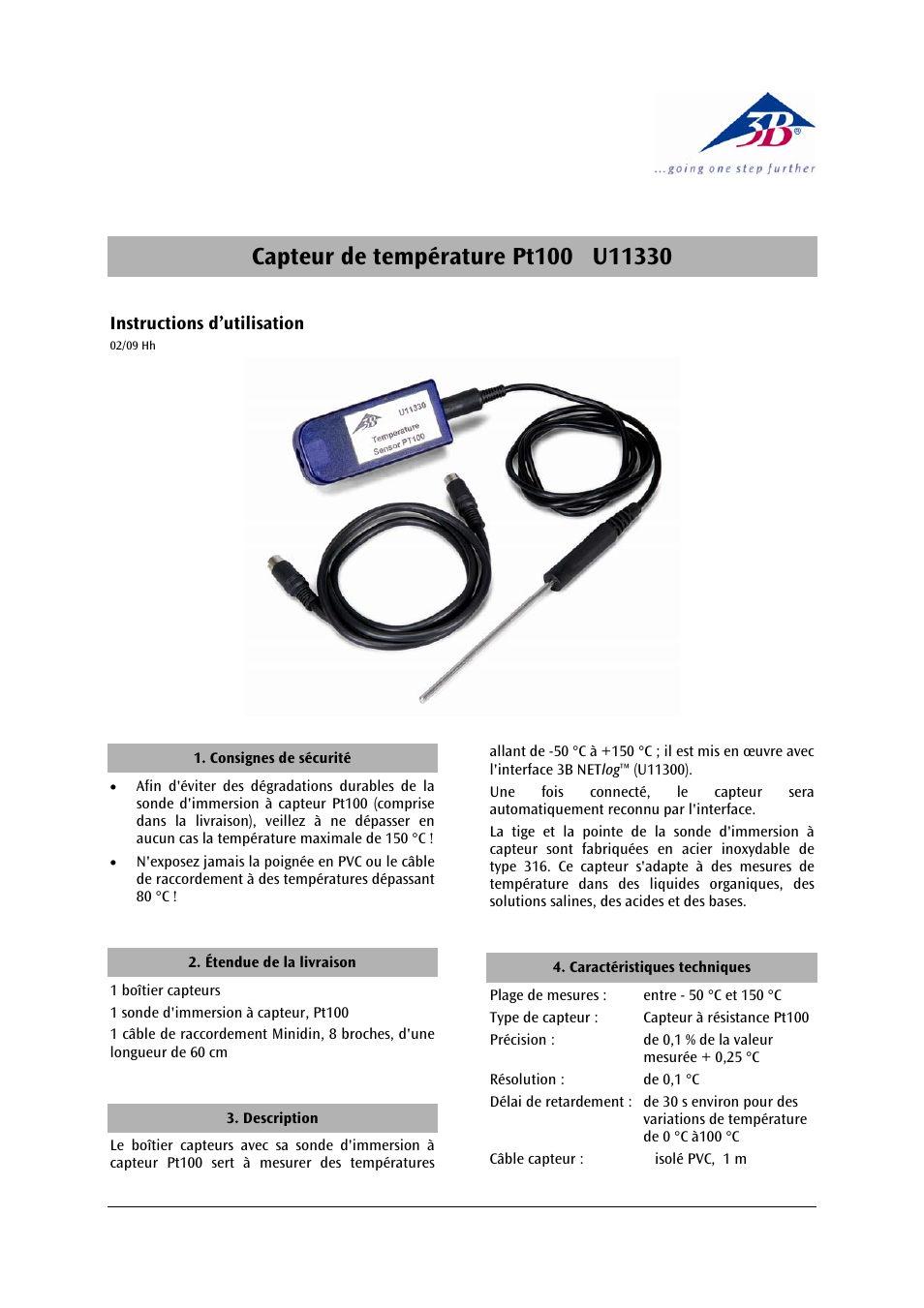 3b scientific, Physics | 3B Scientific Temperature Sensor, Pt100 User Manual | Page 5 / 12
