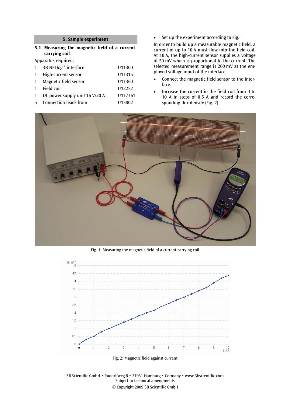 3B Scientific High Current Sensor, 10 A User Manual | Page 2 / 2