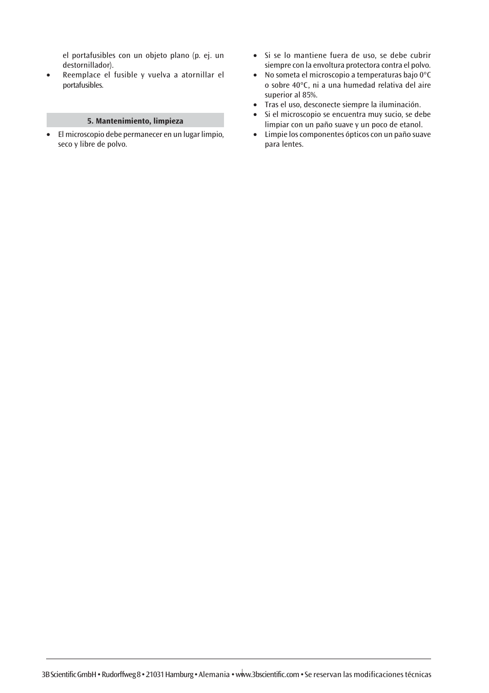 3B Scientific Stereo Microscope, 20x, Transmitted-Light Illumination (230 V, 50__60 Hz) User Manual | Page 14 / 17