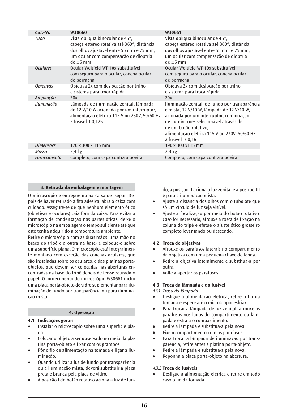 3B Scientific Stereo Microscope, 20x, Transmitted-Light Illumination (230 V, 50__60 Hz) User Manual | Page 16 / 17