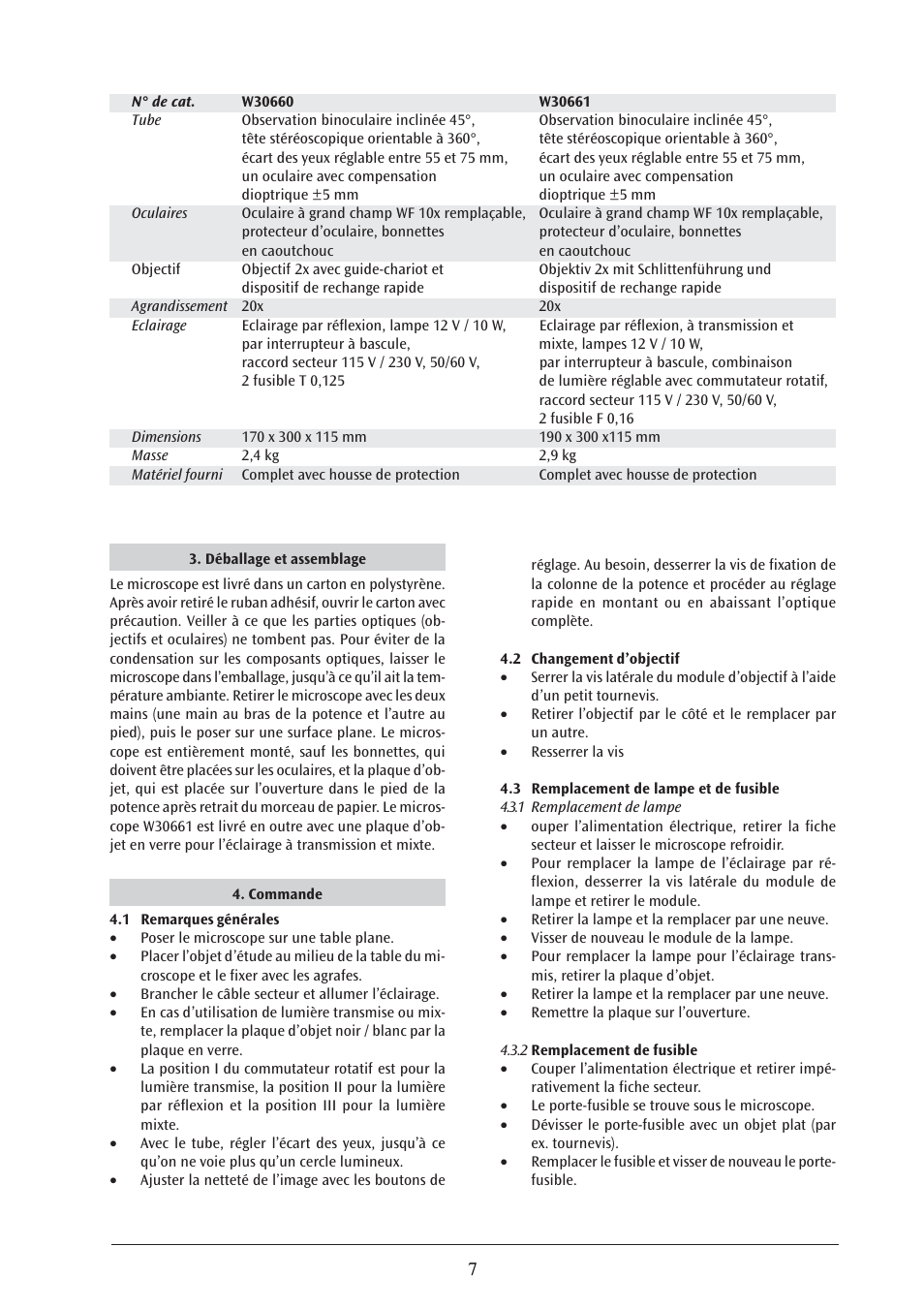 3B Scientific Stereo Microscope, 20x, Transmitted-Light Illumination (230 V, 50__60 Hz) User Manual | Page 7 / 17