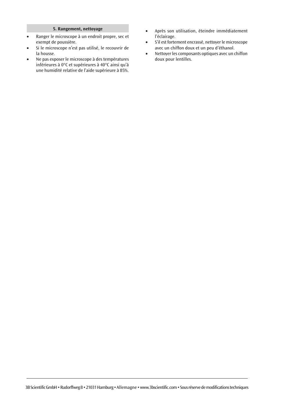 3B Scientific Stereo Microscope, 20x, Transmitted-Light Illumination (230 V, 50__60 Hz) User Manual | Page 8 / 17
